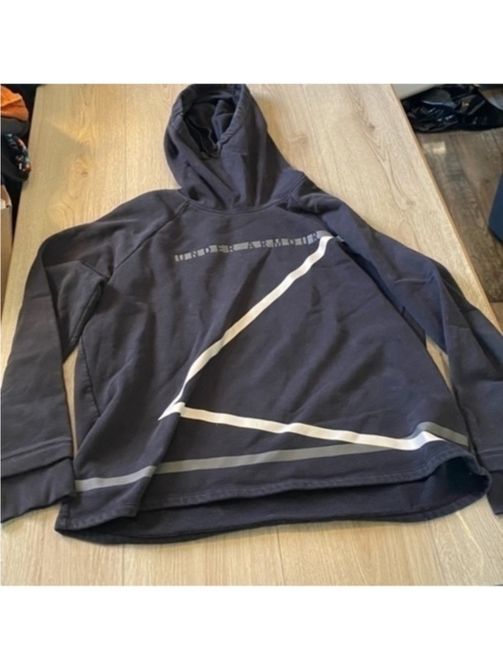 Under armour black white grey gray hoodie hooded sweatshirt sweater